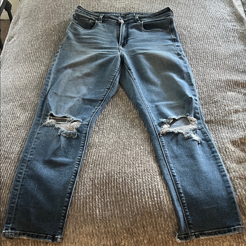 American Eagle Blue Distressed Women Jeans